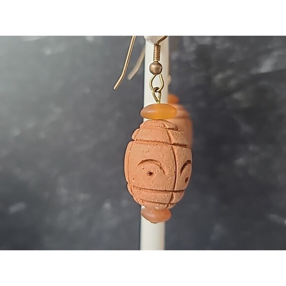 Dangling Beaded Pierced Earrings Vintage - Picture 2 of 10